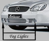 Lorinser SLK Front Bumper Fog Lights